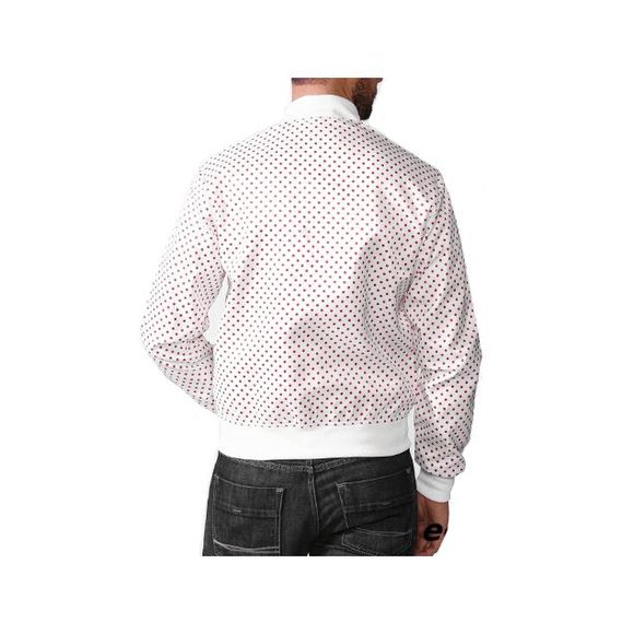 NEW Mens XL ADIDAS Pharrell Williams Polka Dot Track Top Jacket White Red Z97396 - Picture 2 of 4